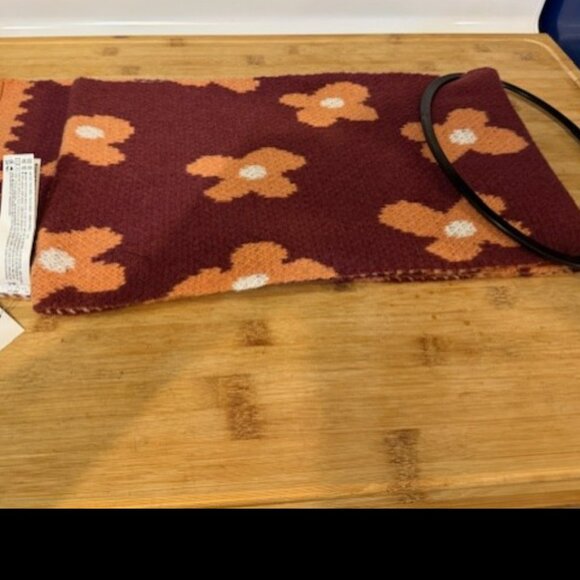 Retro Boho Colorblock Floral Knit Scarf - Picture 2 of 16